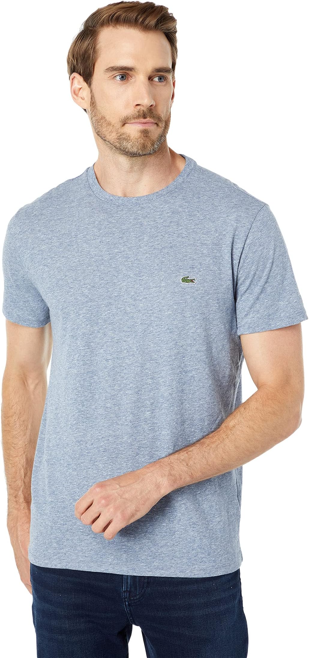 

Футболка Lacoste Short-Sleeve Pima Jersey Crewneck T-Shirt, цвет Light Indigo Blue