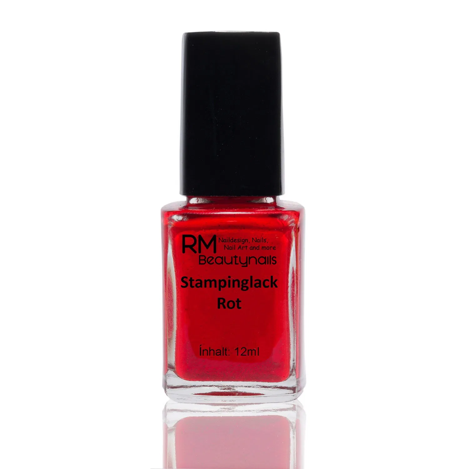 Набор лаков для стемпинга черный, красный, золотой Rm Beautynails — фото 3