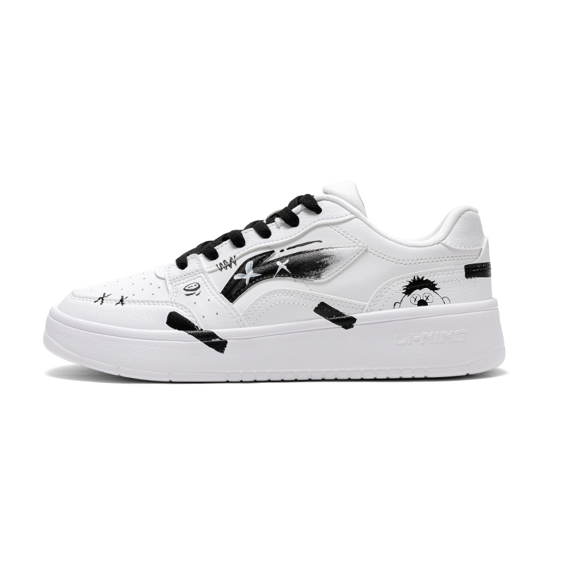 

Баланс легкие увеличивающие рост лоу-топ скейтборд кроссовки мужские LINING, черный/белый