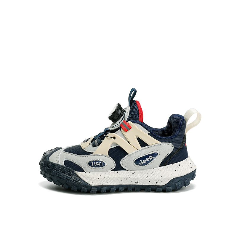 

Низкие кроссовки повседневные детские Jeep, темно-синий красный-Leather