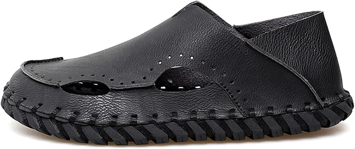 

Мужские модные повседневные сандалии для прогулок на улице, спортивная обувь с закрытым носком, легкие и дышащие, пляжная обувь Generic, черный