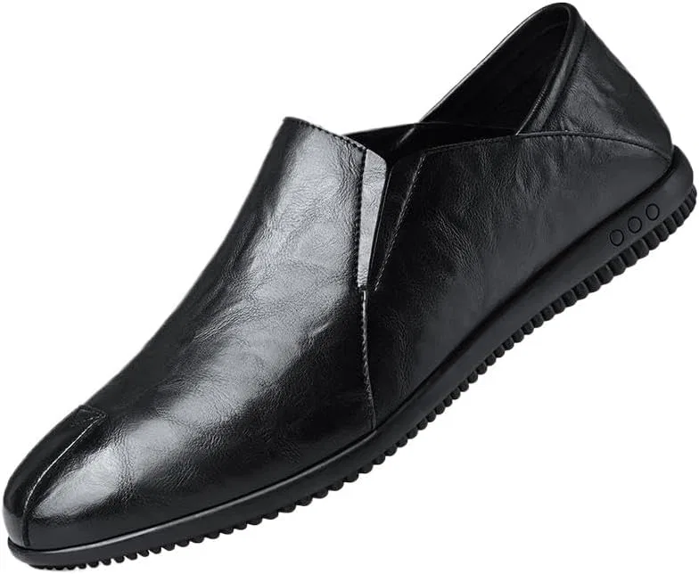Лоферы кожаные повседневные Black DHFIRUFSHLO