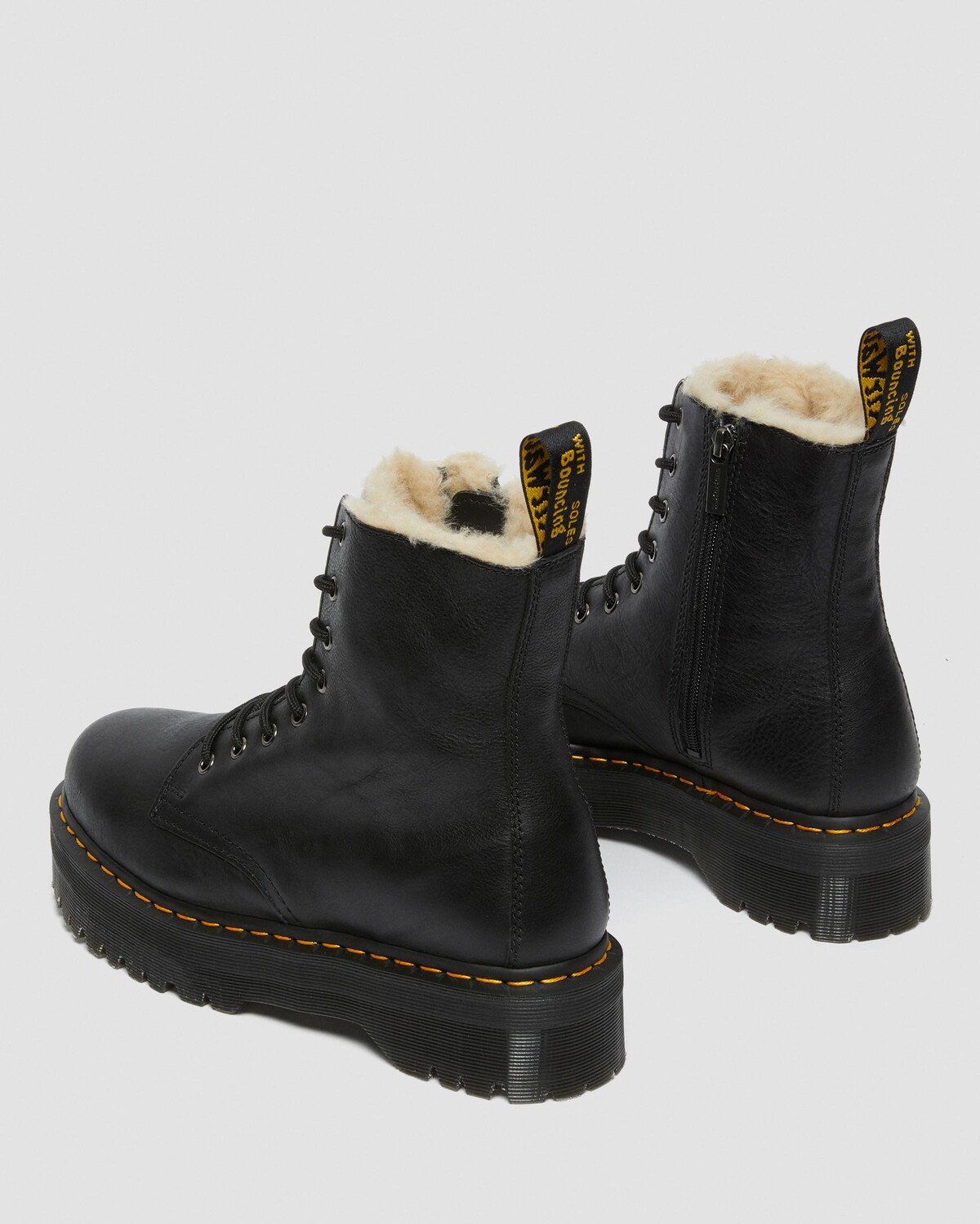 Ботинки кожаные Dr. Martens Jadon на платформе, черный — фото 4