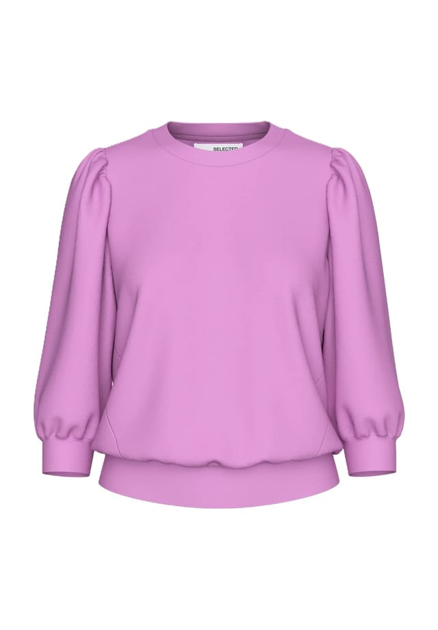 

Толстовка с рукавами-буфами 3/4 Selected Femme, цвет 300397 first bloo