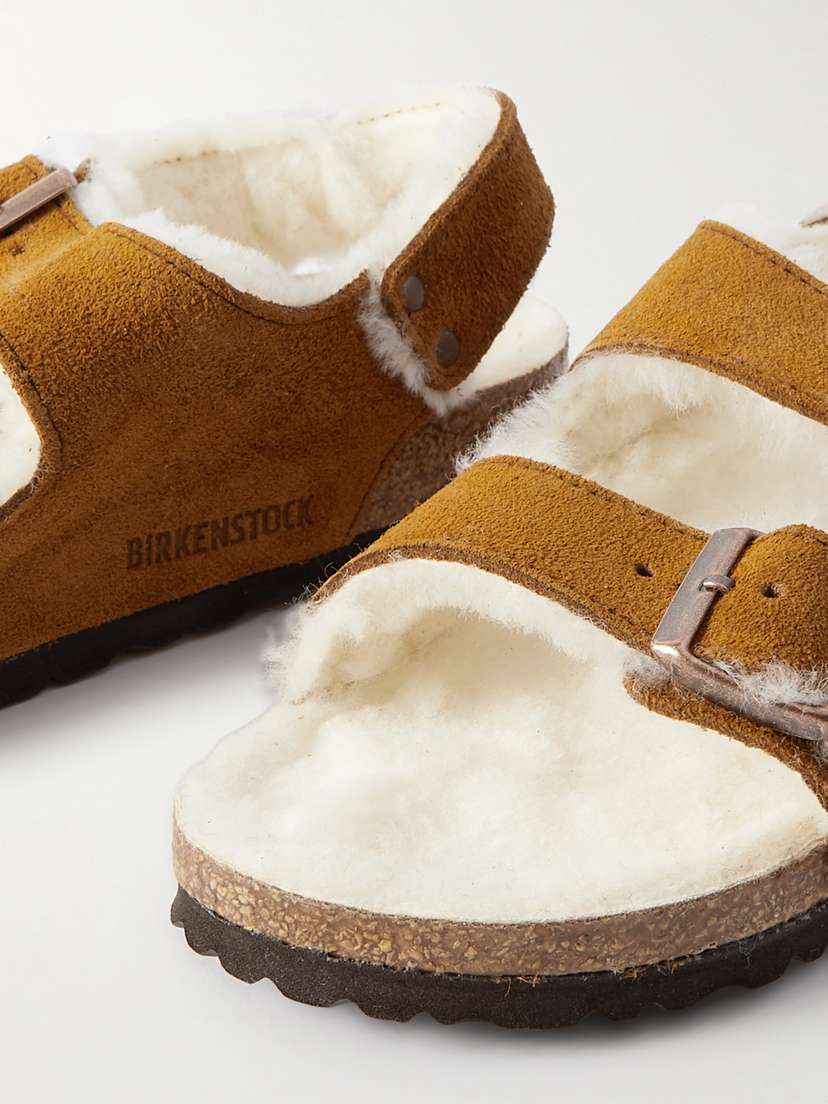 Сандалии Milano из замши с подкладкой из овчины Birkenstock, коричневый — фото 4