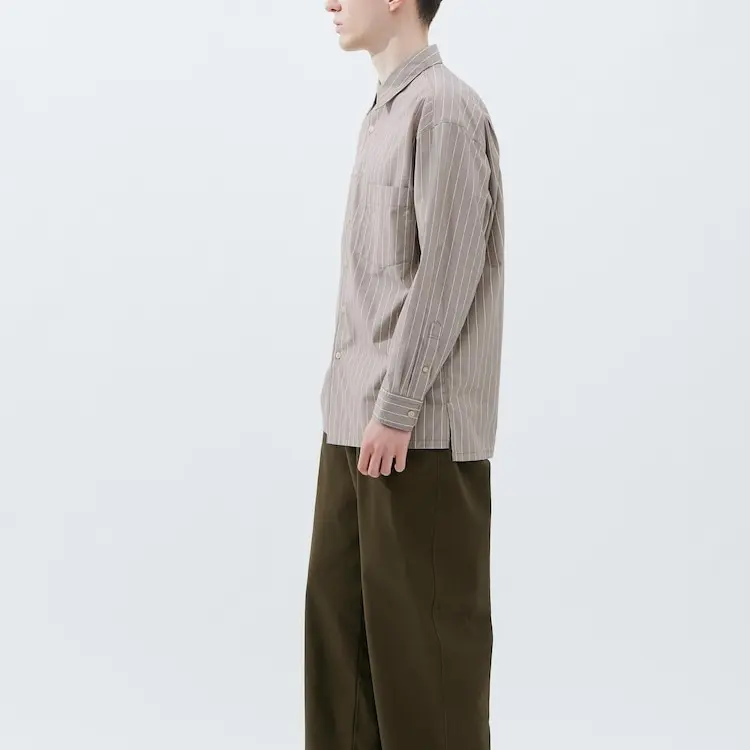 Мужская рубашка серии U FW23, небесно-серая Uniqlo, серый — фото 4
