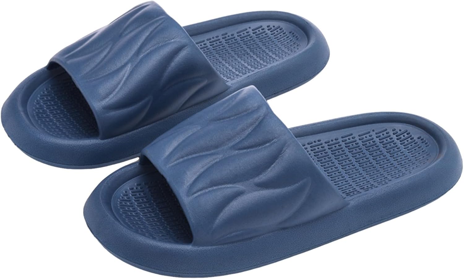 

Домашние тапочки для женщин и мужчин, пляжные тапочки для душа, легкие, с нескользящей подошвой, для ванной комнаты, для использования дома и на улице Generic, темно-синий