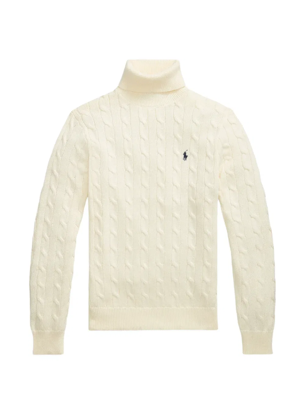 Свитер с высоким воротником крупной вязки Polo Ralph Lauren, нейтральный