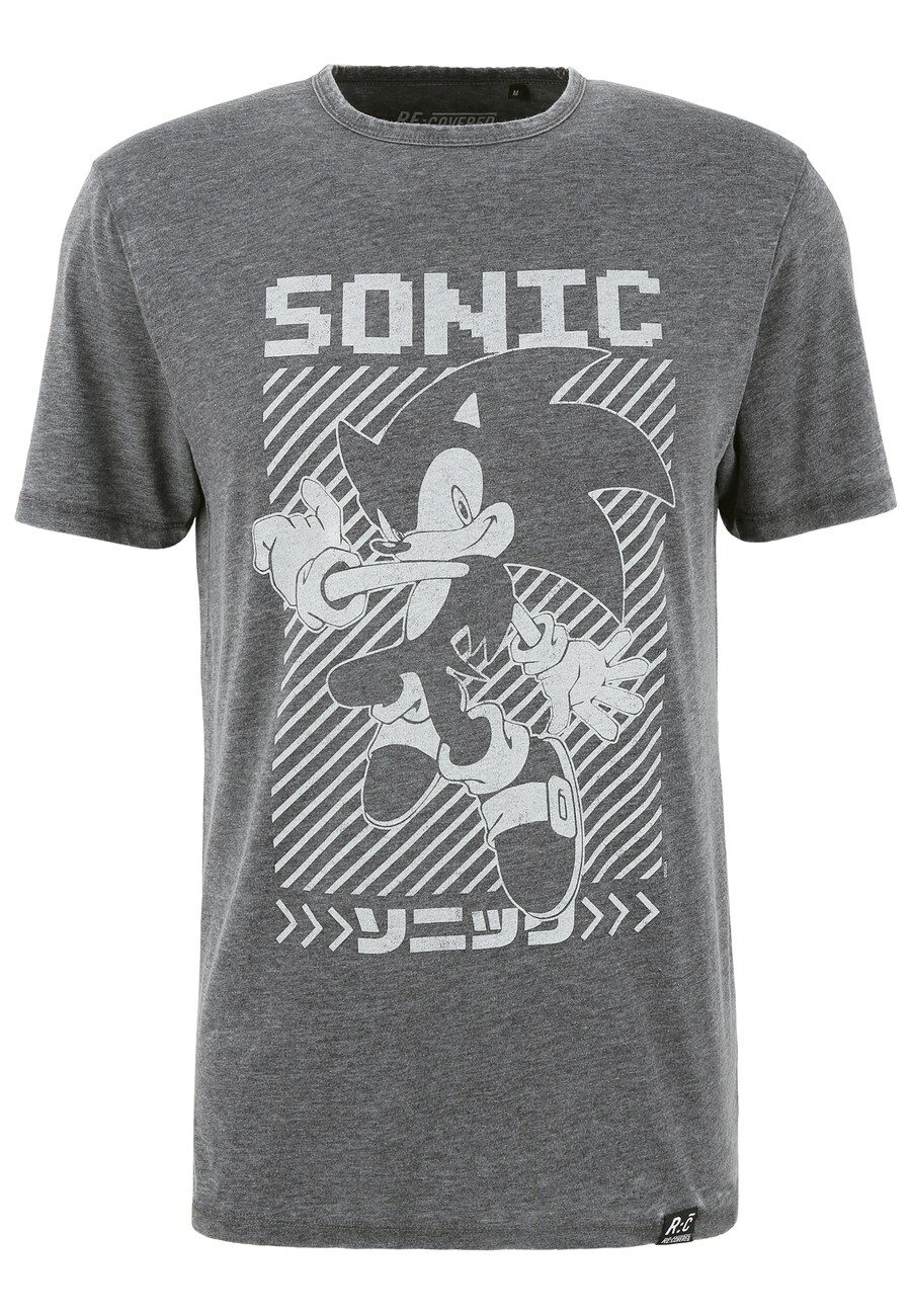 

Рубашка Recovered Sonic The Hedgehog, темно-серый