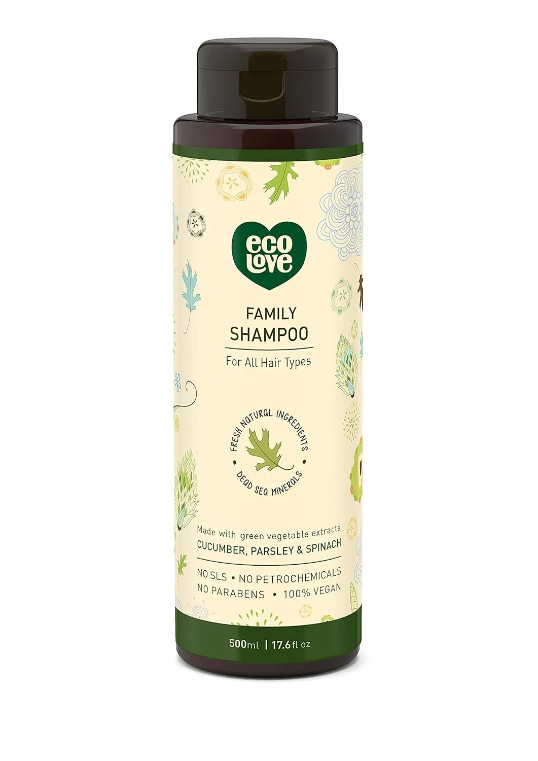 Семейный шампунь ecolove Green Collection с огурцом, петрушкой и шпинатом Ecolove