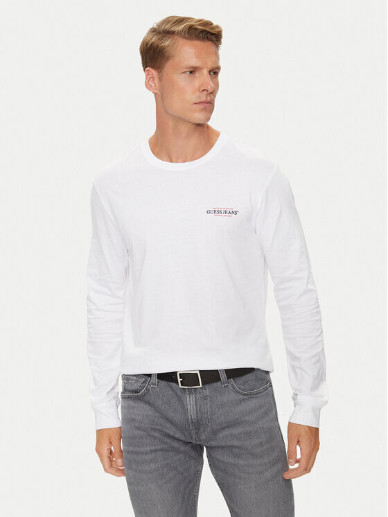 

Классический крой с длинным рукавом Guess, белый