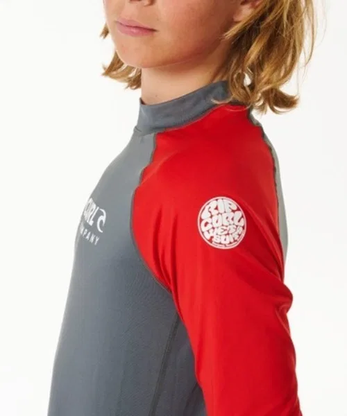 Рашгард Ripcurl K SHOCK UPF L/S-BOY UPF50+ красный — фото 4