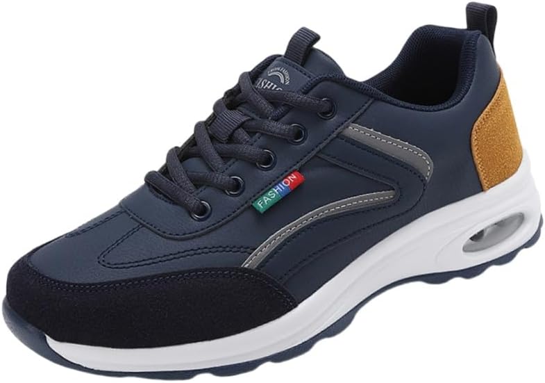 

Мужские спортивные кроссовки Fusecottc большого размера - модные повседневные дышащие и удобные с шнуровкой, для ежедневной носки, синий