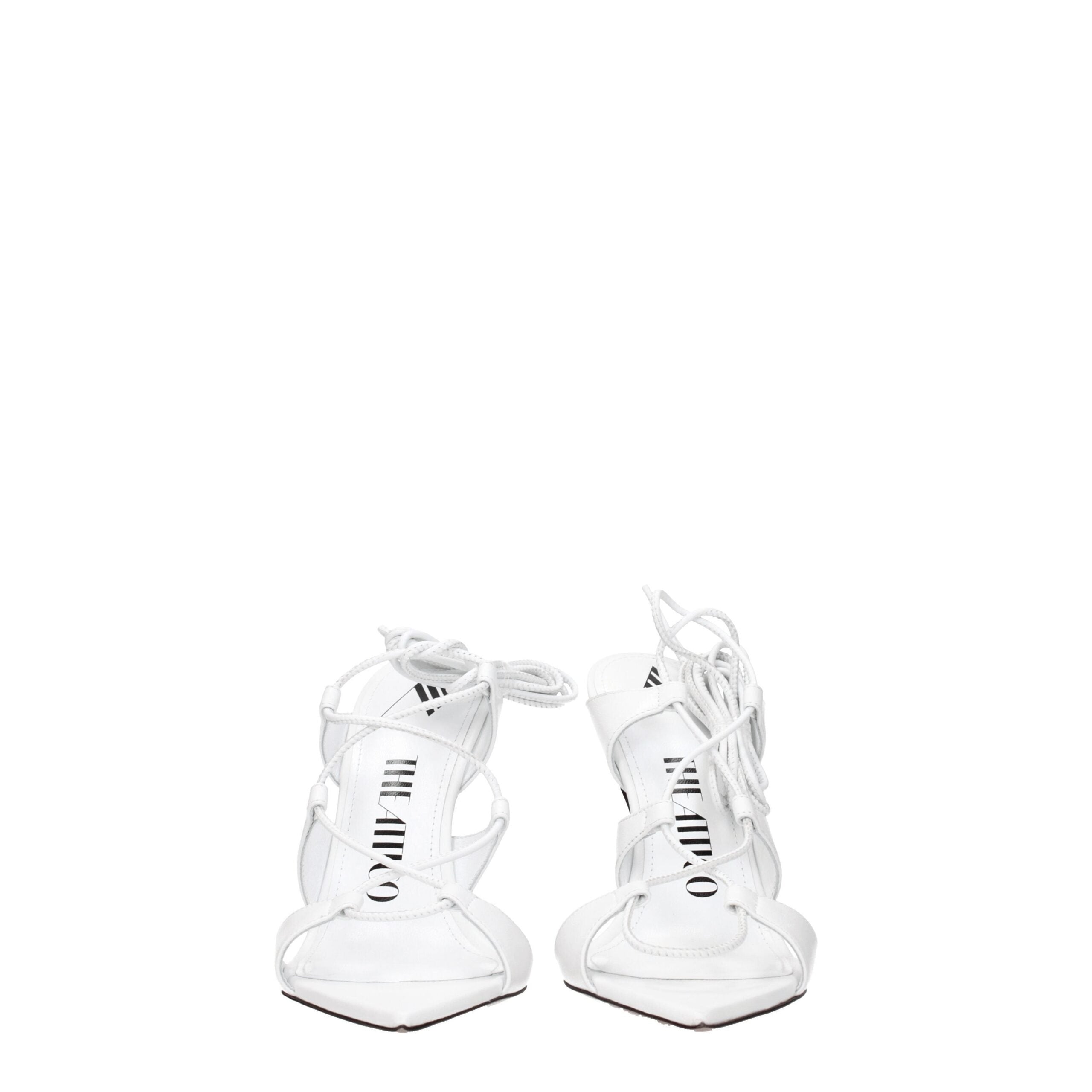 The Attico Leather Women's Sandal, белый — фото 3