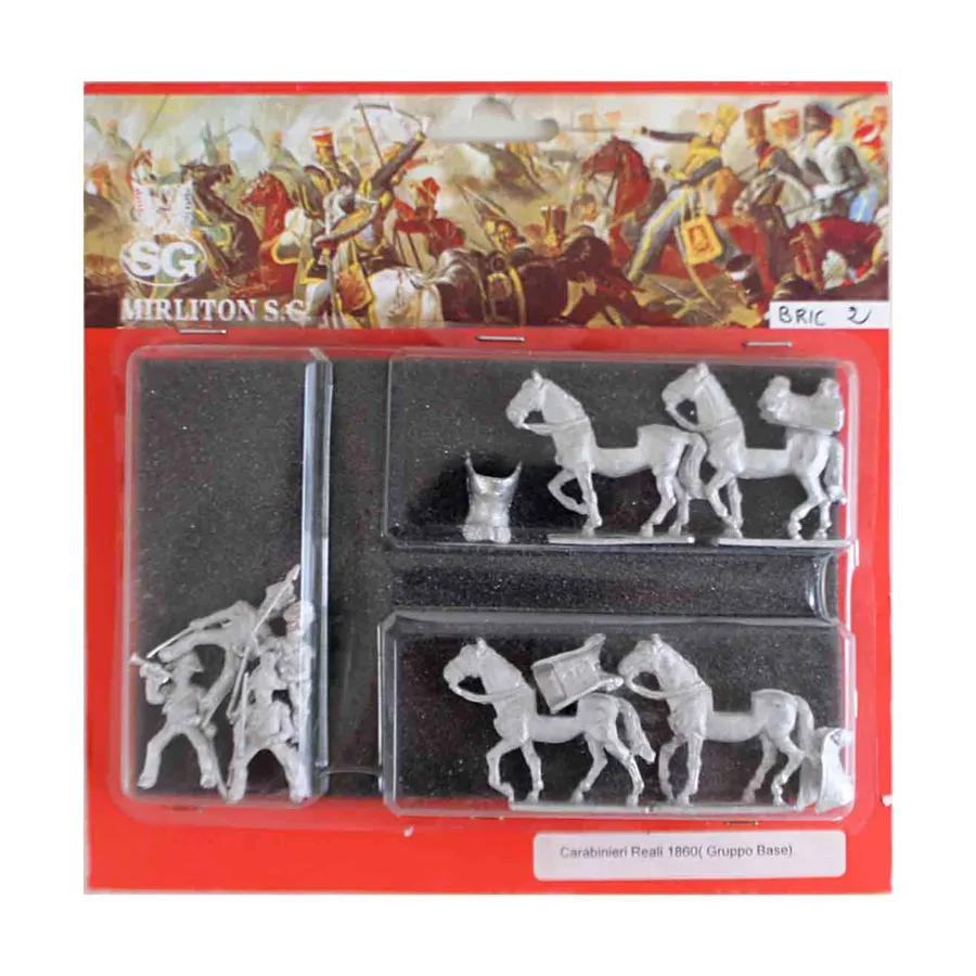

Пьемонтские карабинеры с командованием в отличной униформе - прогулка, Historical Miniatures - Italian Independence Wars - (28mm) (Mirliton SG)