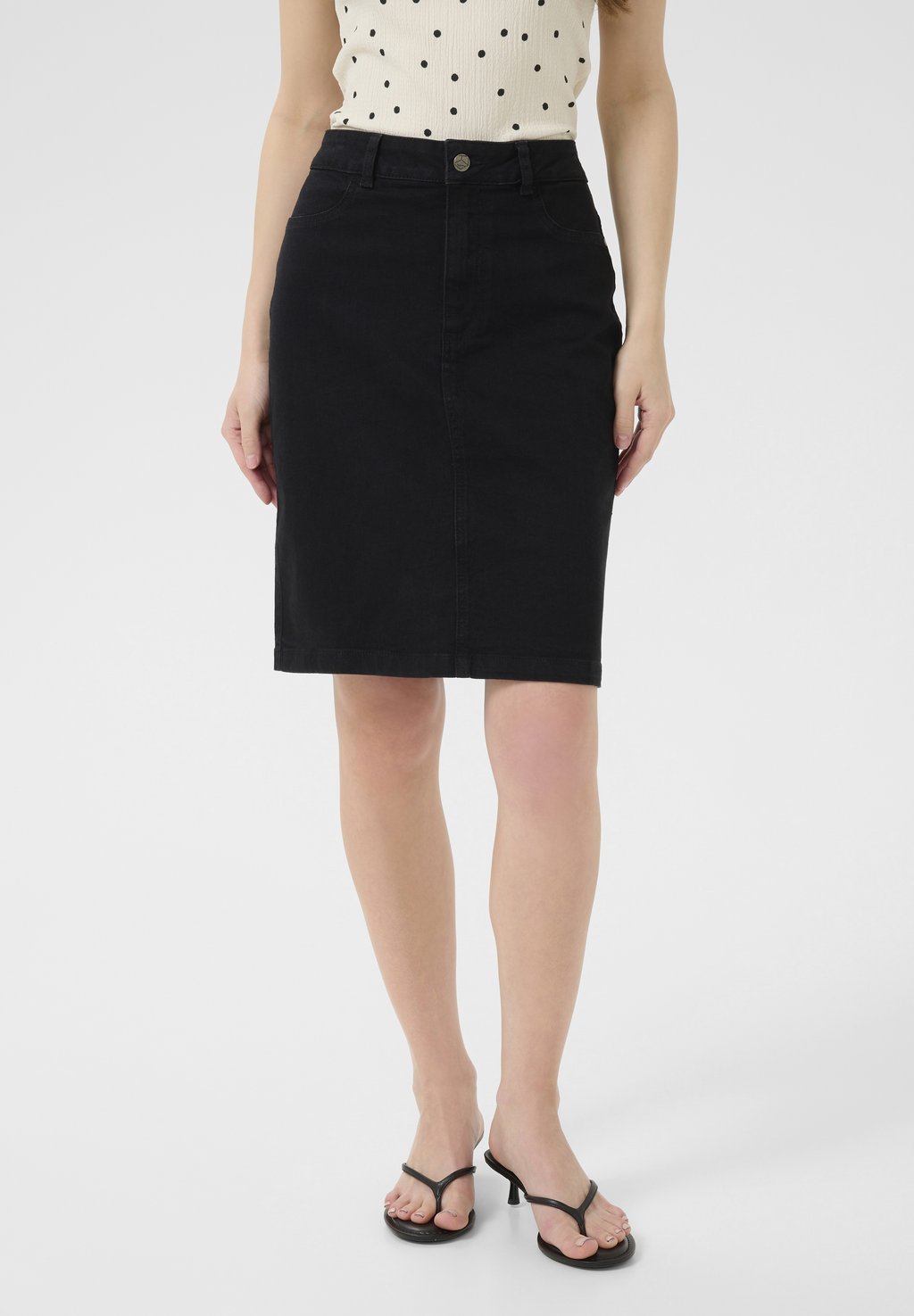 

Джинсовая юбка Pencil skirt Kaffe, цвет Black Deep