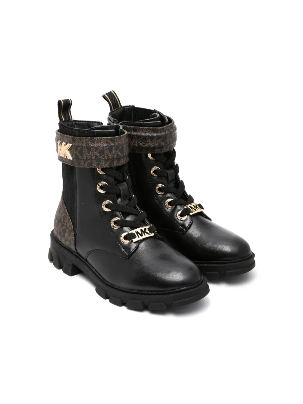 

Ботинки с монограммой Michael Kors Kids, черный