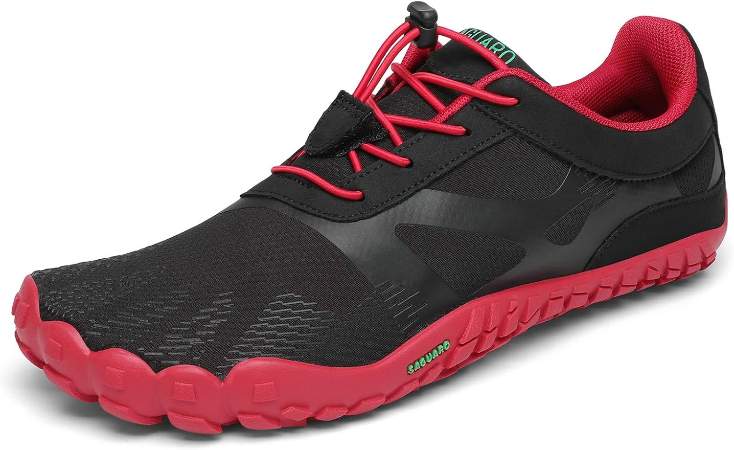 

SAGUARO Женские и мужские кроссовки для бега, минималистичные кроссовки для трейлраннинга, с широким носком и нулевым перепадом высоты подошвы, для кросс-тренинга на открытом воздухе, красный