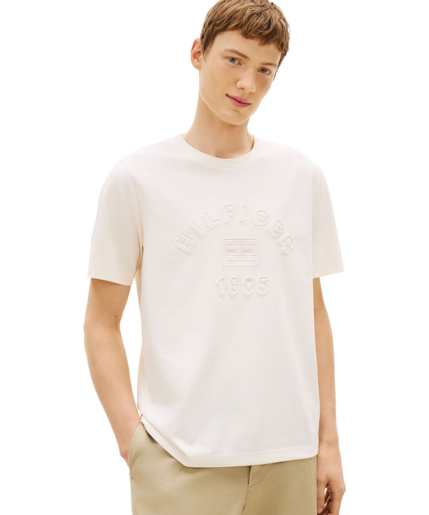 Футболка с графическим принтом Icon Piqué Interlock TOMMY HILFIGER, White Z00