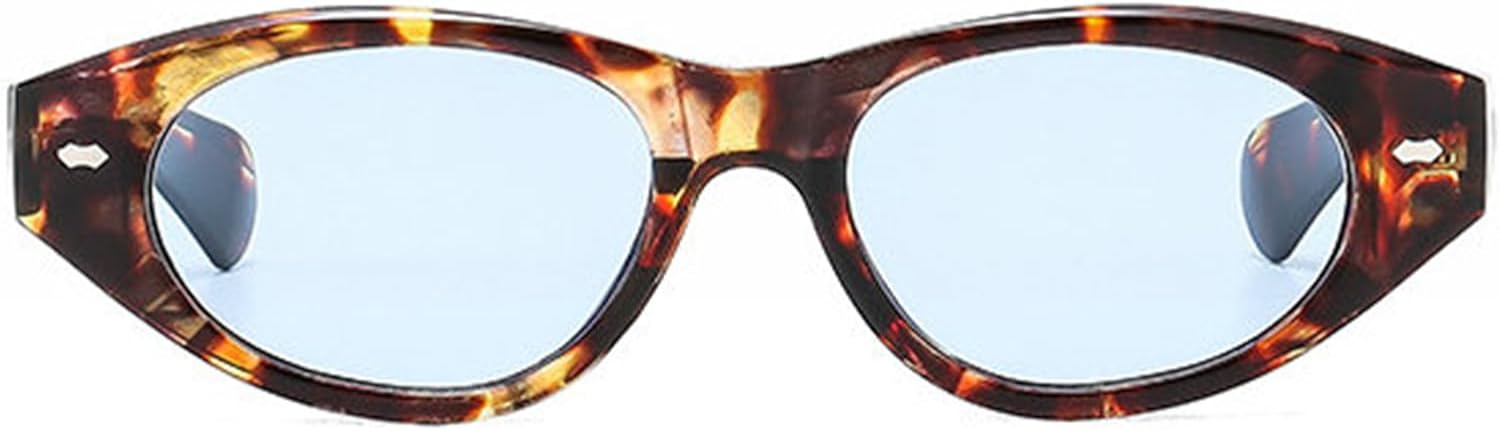 

Винтажные женские солнцезащитные очки Willochra «кошачий глаз», винтажные солнцезащитные очки в маленькой оправе с овальными заклепками для мужчин, роскошные дорожные очки UV400, C4