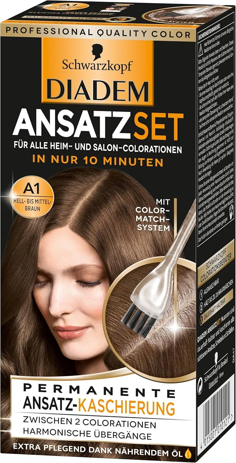 Набор для окрашивания волос Tiara A1 от Schwarzkopf Diadem, A1 Light To Medium Brown