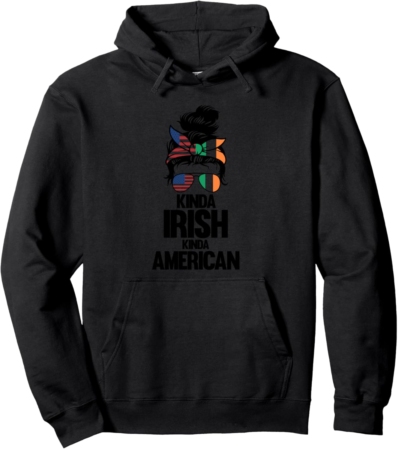 

Немного ирландский, немного американский, ирландская толстовка Irish American & Irish Roots Gift, черный