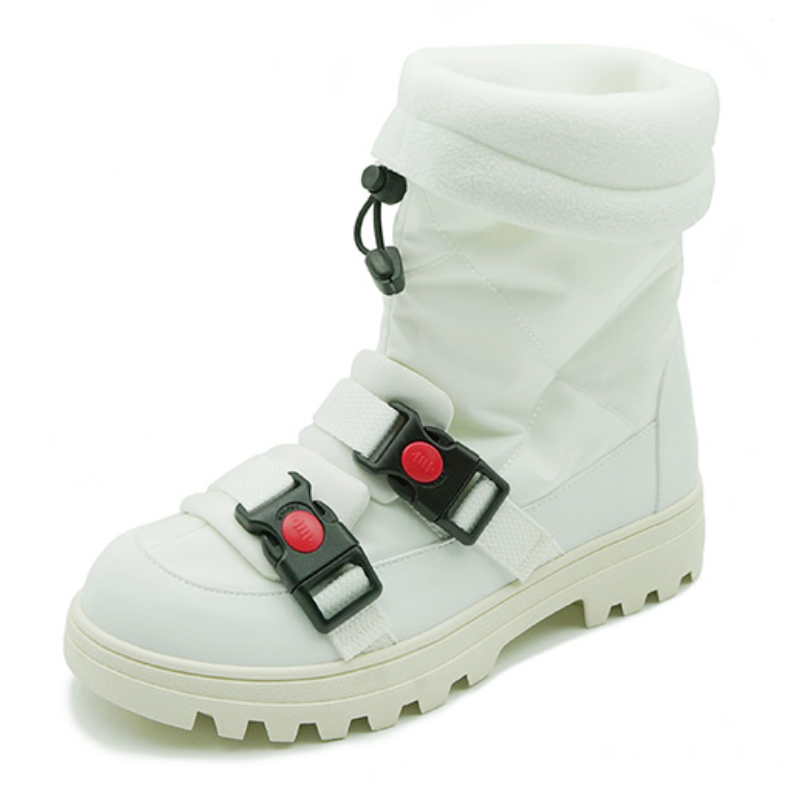 Зимние сапоги унисекс Native Shoes стеганые со шнурком, белый — фото 4