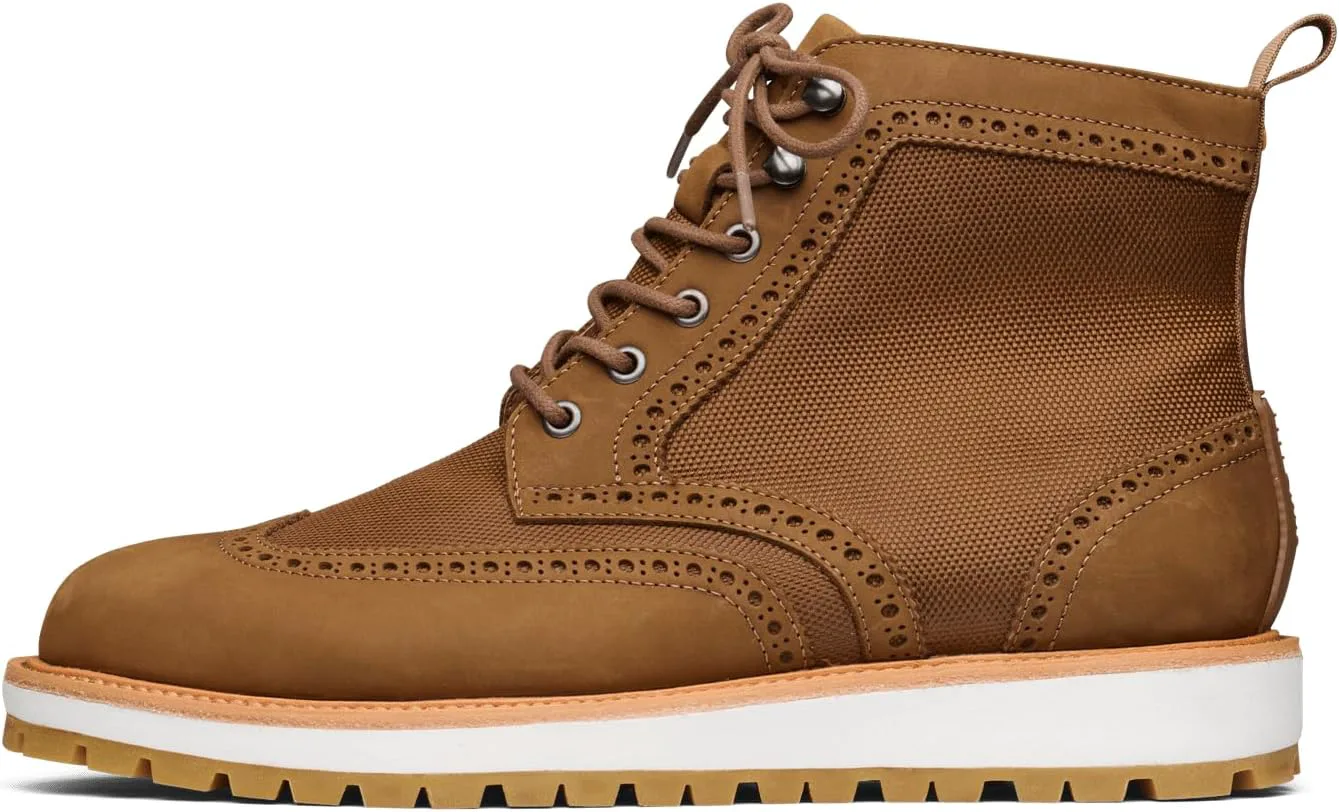 Мужские ботинки SWIMS Vigo Wingtip Brogue, роскошная водоотталкивающая кожа и нейлон