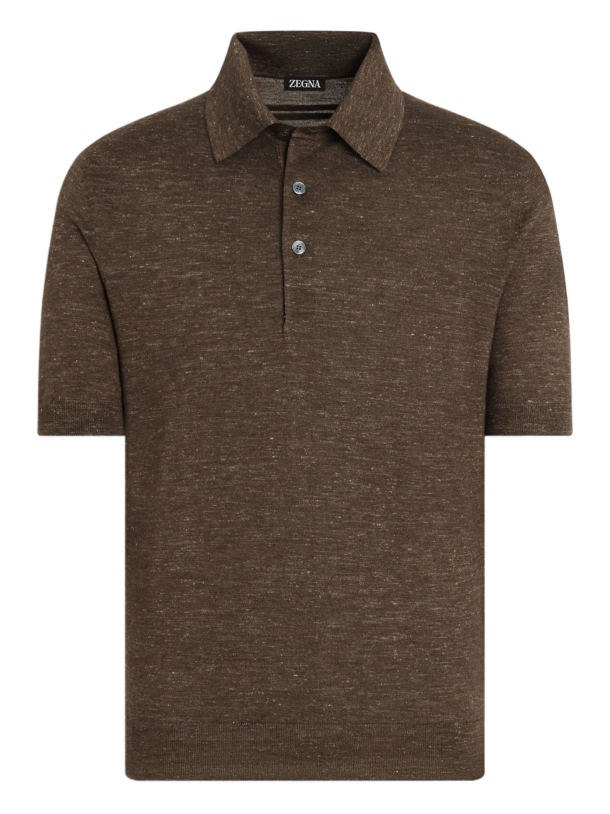 

Меланжевая рубашка поло Zegna, коричневый