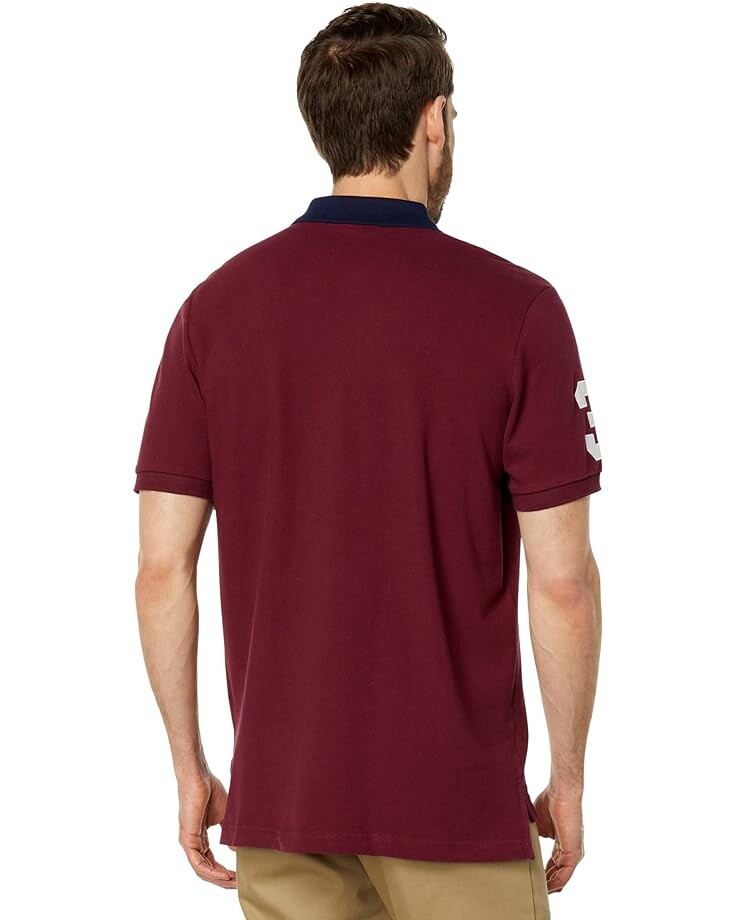 

Поло U.S. POLO ASSN. Multipatch Sash Short Sleeve Knit Pique Polo, цвет Maroon Banner
