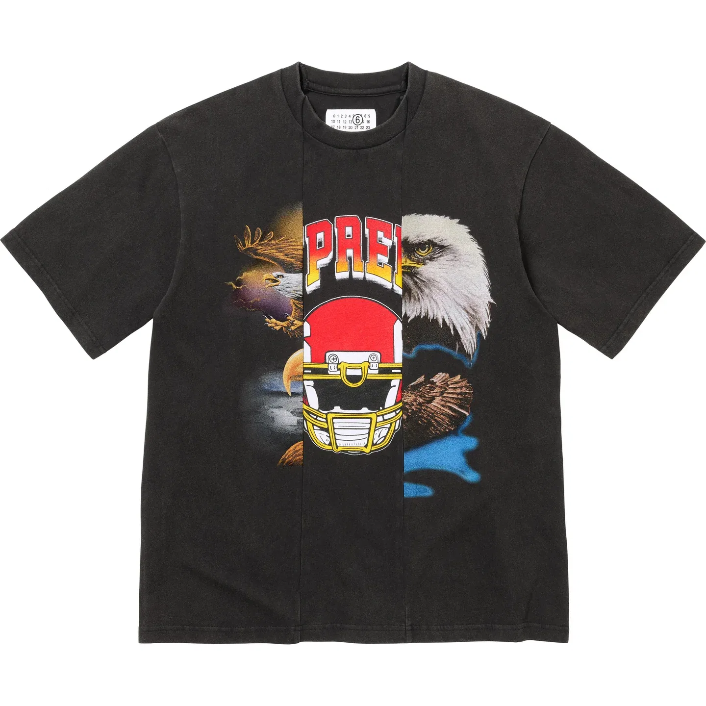 Футболка x MM6 Maison Margiela SS26 WEEK4 SplitS/STop унисекс Supreme, Black