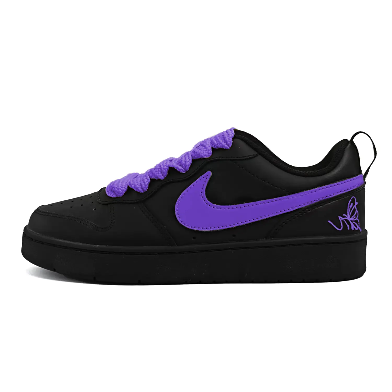 

Детские скейтерские кроссовки Court Borough для младших школьников Nike, черный/фиолетовый