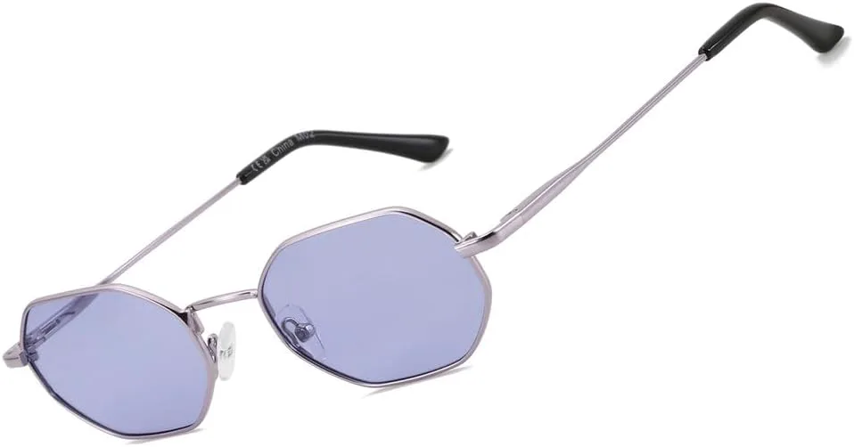 

Солнцезащитные очки UV400 для мужчин и женщин | Маленькая металлическая оправа, цветные линзы | Для вождения и занятий спортом на открытом воздухе generic, 007