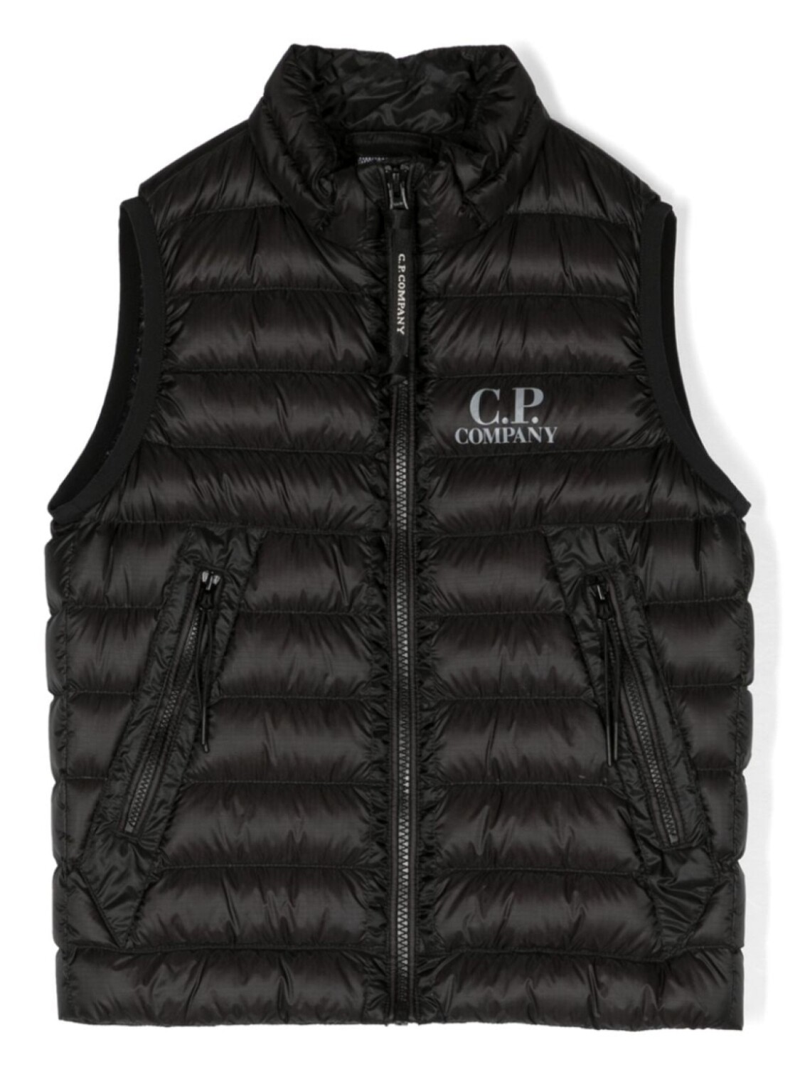 

C.P. Company Kids logo-print padded gilet, черный