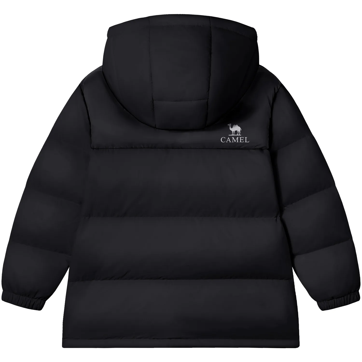 Детская пуховая куртка с капюшоном CAMEL, Recycling Gray/Phantom Black — фото 4