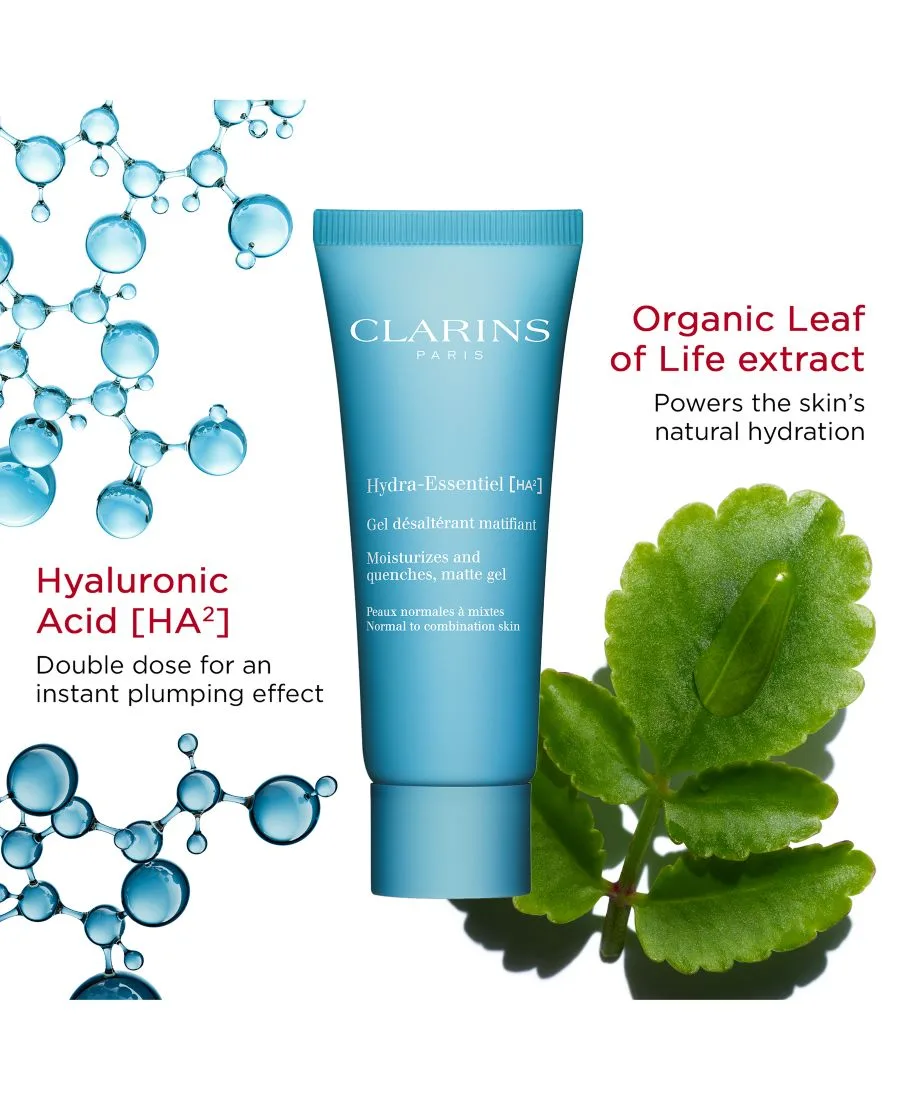 Крем для лица Clarins — Матирующий гель Hydra-Essentiel с двойной гиалуроновой кислотой — фото 3