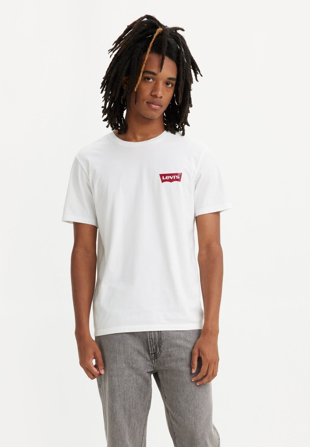 

Базовая футболка Crewneck Graphic 2 Pack Levi's, белая/темно-синяя