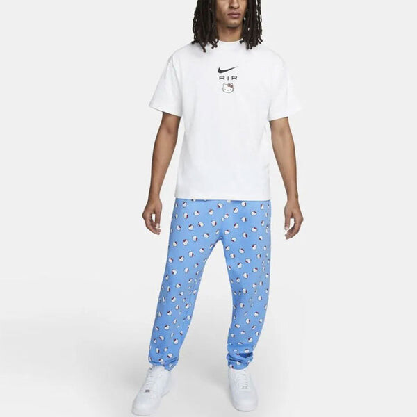 Футболка Nike x Hello Kitty Crossover Funny Cartoon Alphabet Pattern Printing Short Sleeve Asia Edition Unisex White, мультиколор — фото 3