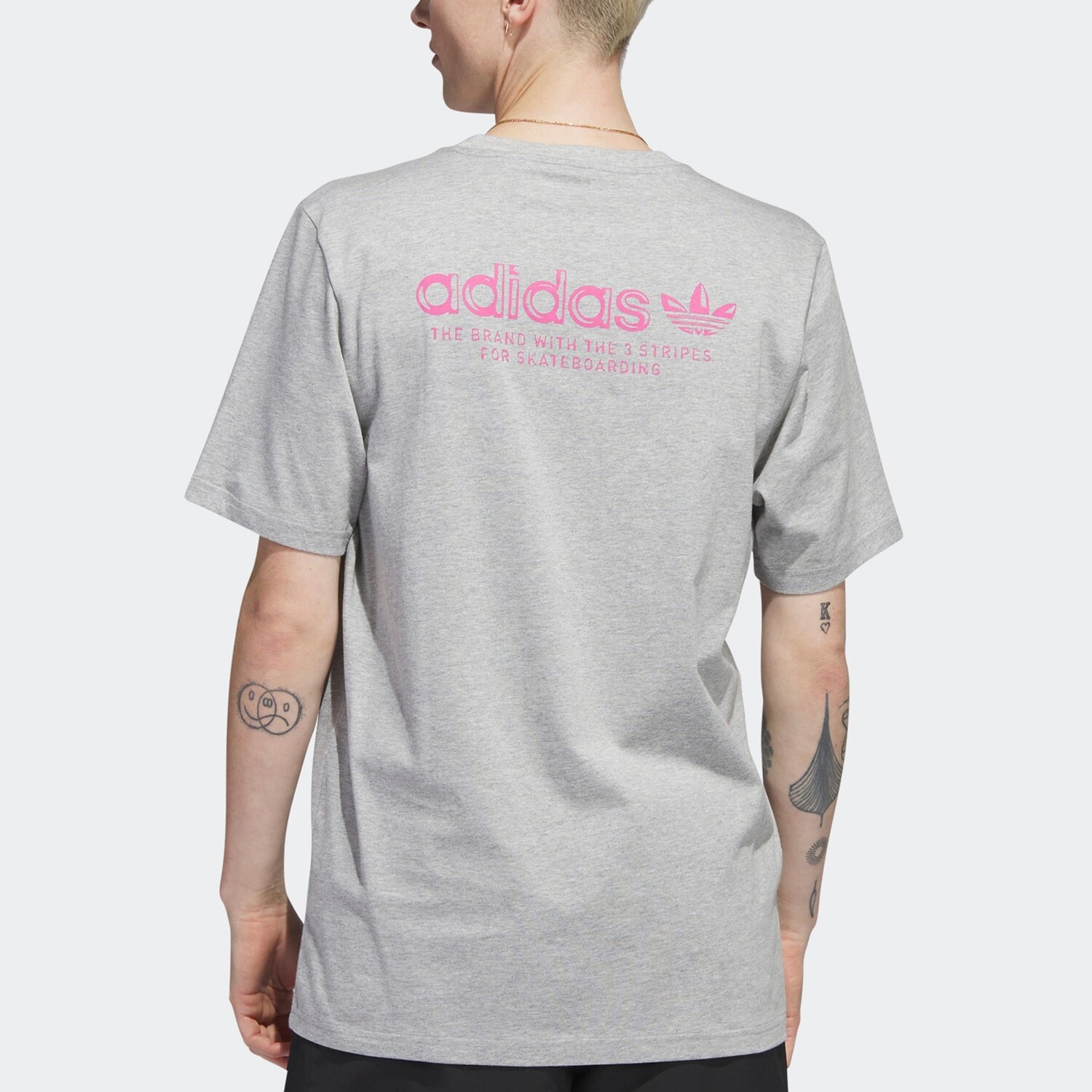 Футболка мужская, средний, серый, меланжевый Adidas Originals, серый — фото 3