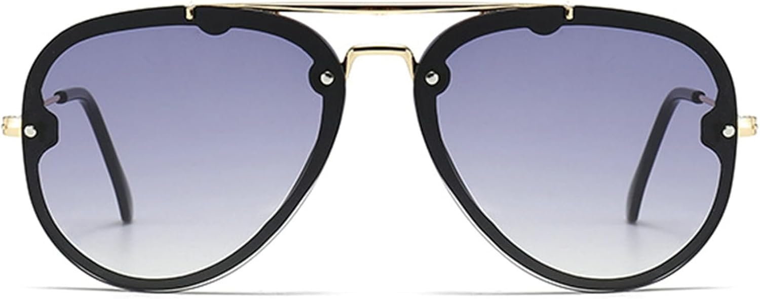 

Хелена Модные большие солнцезащитные очки-пилот для женщин в стиле ретро 70-х годов, мужские без оправы, градиентные, с защитой от УФ-излучения UV400, для вождения на открытом воздухе helena, C1