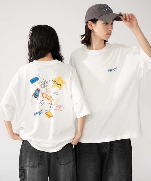 

Футболка с графическим принтом WEGO, разноцветная