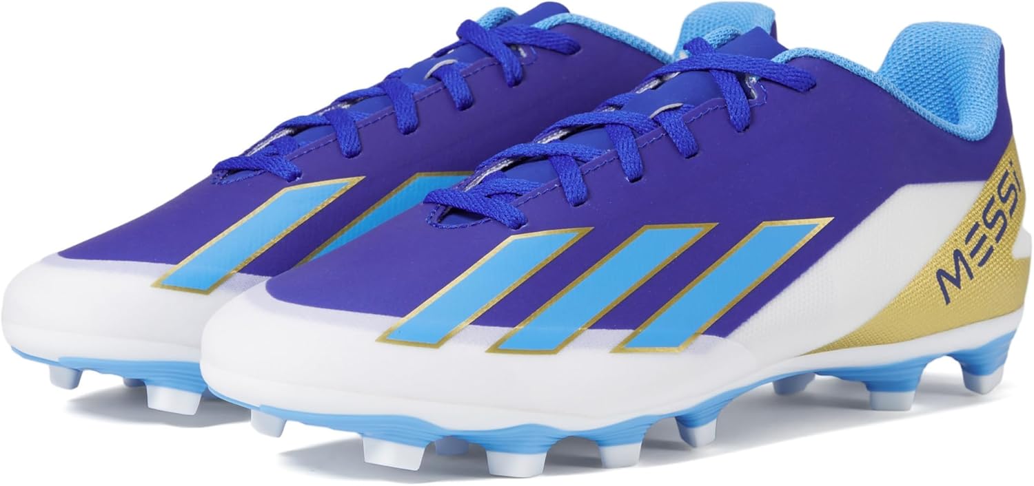 

Ботинки Adidas для взрослых унисекс X Crazyfast Club для твердого грунта, белый/голубой