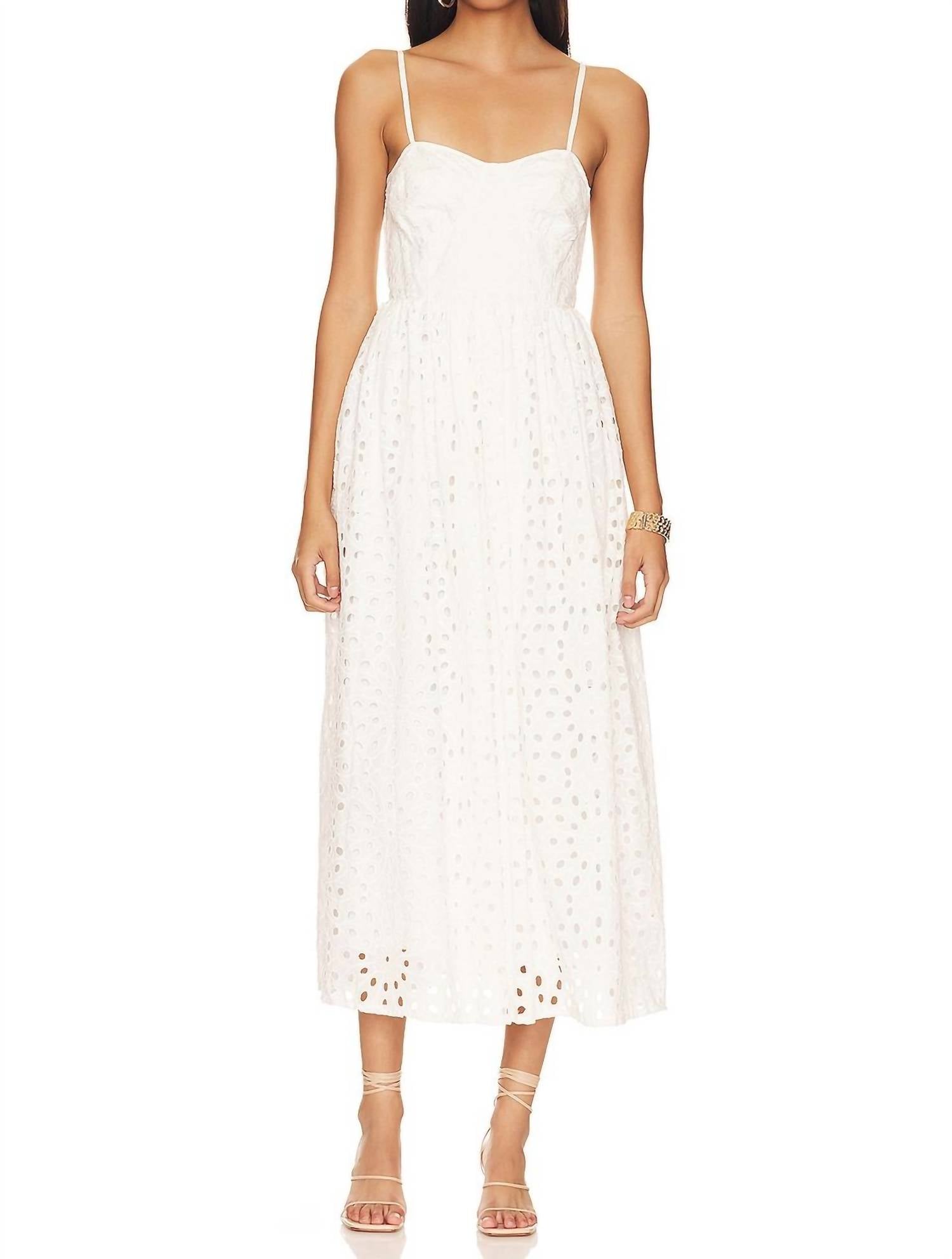 

Платье Kaur Eyelet белого цвета Karina Grimaldi
