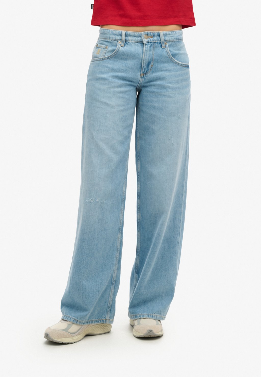 Расклешенные джинсы MID RISE BAGGY Superdry, светло-голубой — фото 4