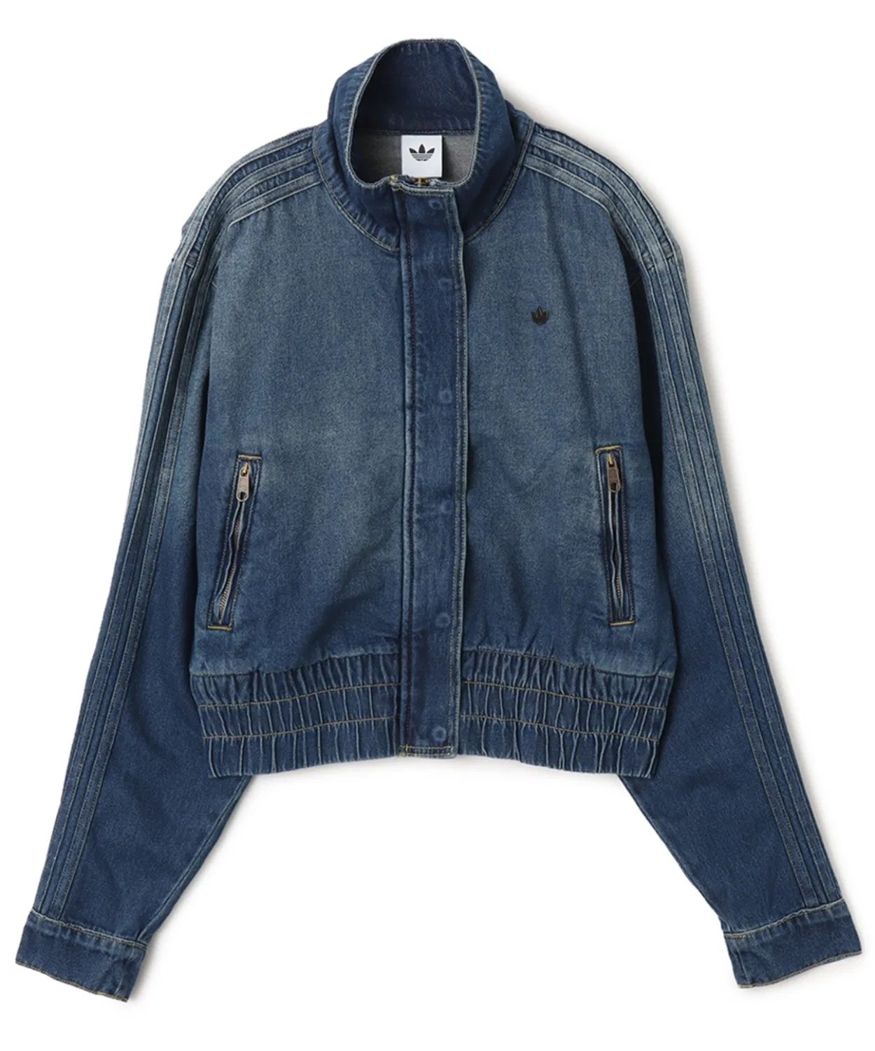 Джинсовая куртка-трактор adidas DENIM TRACKTOP, светлоголубой
