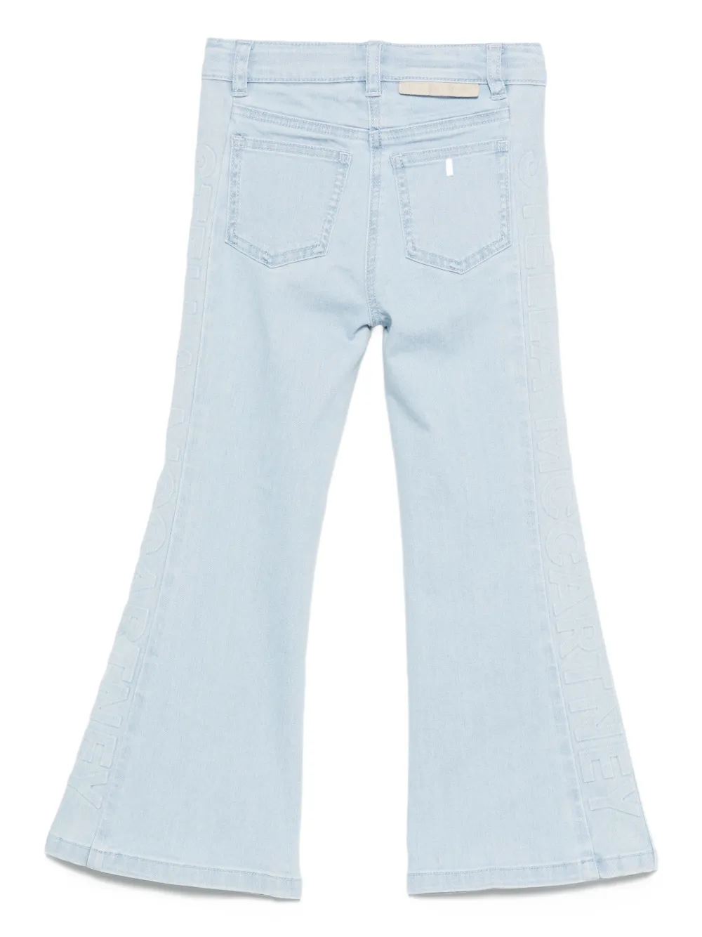 Расклешенные джинсы с вышивкой Stella McCartney Kids, синий — фото 2