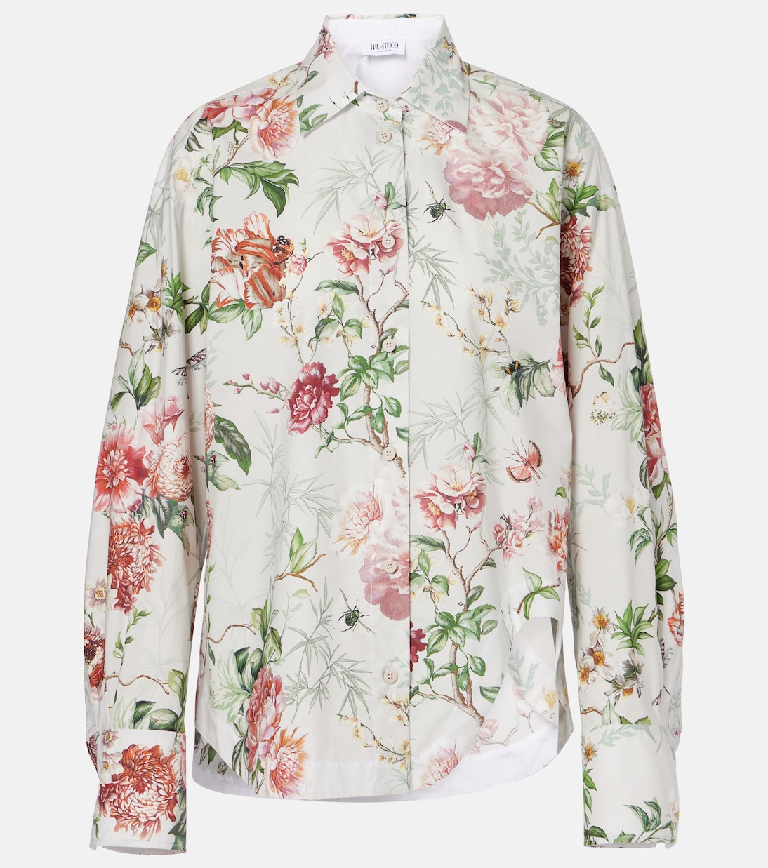 

Хлопковая рубашка The Attico, слоновая кость