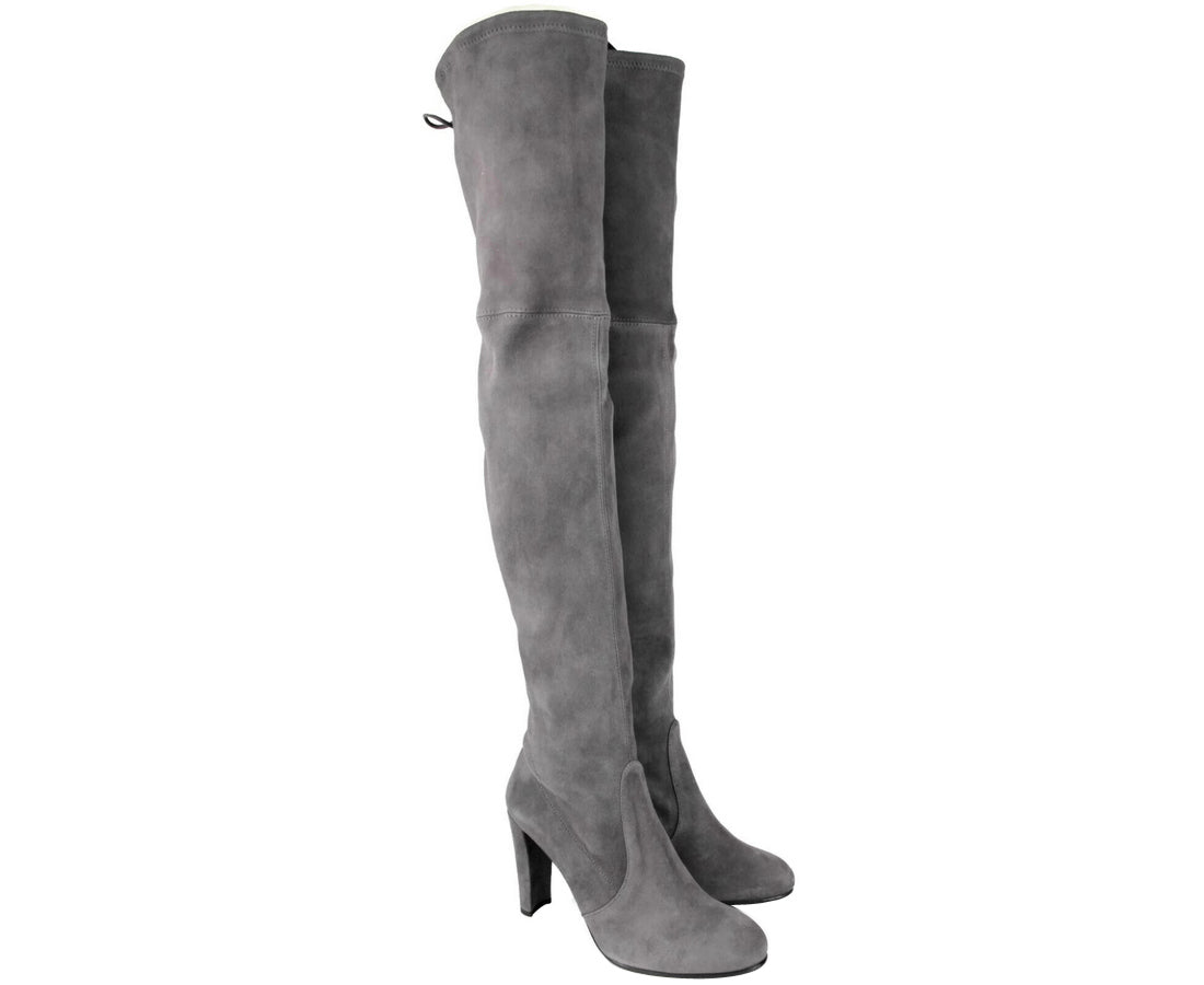 Stuart Weitzman Женские сапоги Highland Suede выше колена, Slate — фото 2
