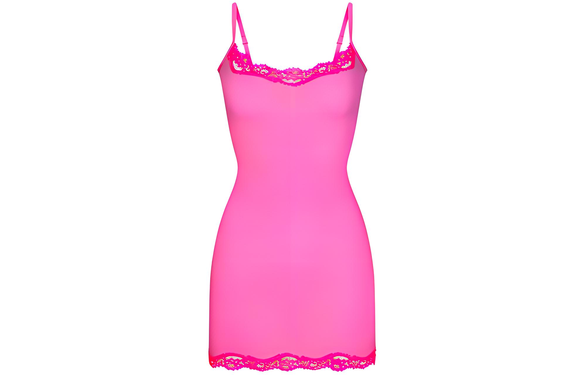 

Слиповое платье SKIMS Valentine's Day Collection FITS EVERYBODY LACE из кружева для женщин TAFFY TONAL/Toffee