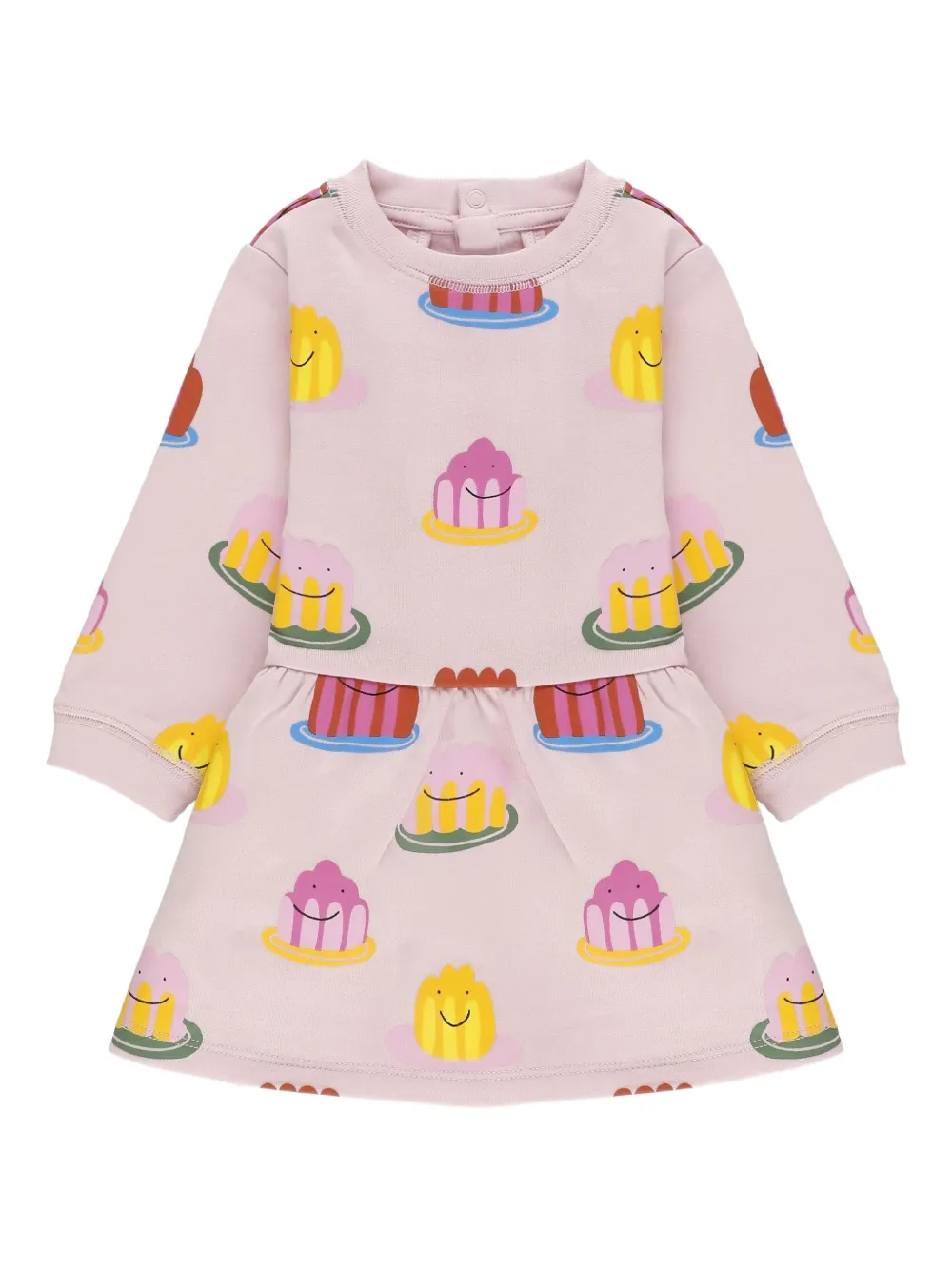 

Платье с длинными рукавами и желейным принтом Stella McCartney Kids, розовый